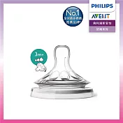 【PHILIPS AVENT】親乳感防脹氣奶嘴 雙入組 可調速 3M+ (SCF655/23)