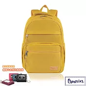 【OMNIA】買就送鑰匙包-輕旅行大容量收納款筆電後背包- 黃色