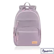 【OMNIA】輕旅行大容量收納款筆電後背包- 藕紫