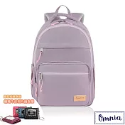 【OMNIA】買就送鑰匙包-輕旅行大容量收納款筆電後背包- 藕紫