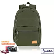 【OMNIA】買就送鑰匙包-輕旅行大容量收納款筆電後背包- 橄欖綠
