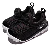 Nike 慢跑鞋 Dynamo Free TD 童鞋 小童 運動 休閒 襪套 毛毛蟲 赤足 黑 白 343938013 14cm BLACK/WHITE