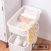 【LIKE-IT】夾縫疊疊洗衣收納籃 (S) | 鈴木太太公司貨