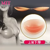 AMANDA艾曼達 MIT台灣製 NU BRA 隱形內衣3D立體美容矽膠(上薄下厚款) 下厚B罩