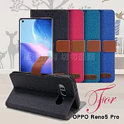 GENTEN for OPPO Reno5 Pro 自在文青風支架皮套 桃