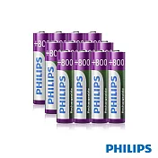 【Philips 飛利浦】低自放鎳氫充電電池AAA 4號(800mAh  12入)