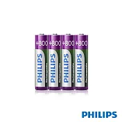 【Philips 飛利浦】低自放鎳氫充電電池AAA 4號(800mAh  4入)