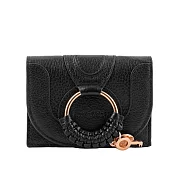 SEE BY CHLOE HANA系列翻蓋附鑰匙圈證件照卡包 (黑色)