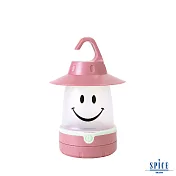 【SPICE】日本 戶外/ 室內兼用 微笑LED提/ 掛燈 (露營燈)- 蜜桃粉色