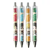 日本製造Bell house進擊的巨人原子筆4入組BPXG(艾連·葉卡/米卡莎·阿卡曼/阿爾敏·亞魯雷特/裡維兵長;黑色油性)裡維士官長圓珠筆 進擊の巨人周邊-日本原裝進