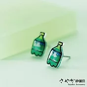 【Sayaka紗彌佳】925純銀童趣卡通小巧汽水瓶造型耳環 -單一款式