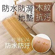 木紋抗污防水防滑地墊(2入組) 深灰*2