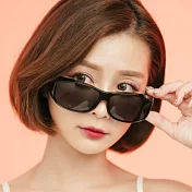 【ALEGANT】簡約曜石黑全罩式寶麗來偏光墨鏡/外掛式UV400太陽眼鏡/包覆套鏡