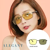 【ALEGANT】太陽黃感光變色夜視防眩光寶麗來偏光太陽眼鏡/UV400墨鏡