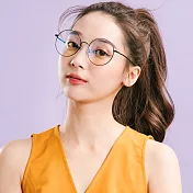 【ALEGANT】素顏神器黑色細圓光學鏡框UV400濾藍光眼鏡