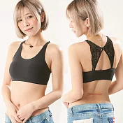 【Wonderland】美背蕾絲小可愛 F 黑色