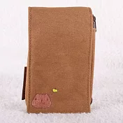 Kapibarasan 水豚君系列帆布數位掛袋-咖