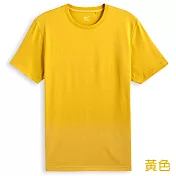 【男人幫】T0360* 100%純棉【180克320碼圓領短袖素面T恤】大量供應代印刷刺鏽 M 黃色