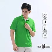 【遊遍天下】男款抗UV吸濕排汗機能POLO衫(GS1031) XL 草綠