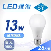 28入【SY 聲億】13W高效能廣角燈泡 -白光