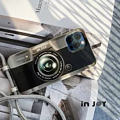 INJOYmall for iPhone 12 Pro Max 經典皮紋相機 二合一防摔背繩手機殼