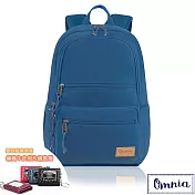 【OMNIA】買就送鑰匙包-機能款減壓防震14吋筆電後背包- 天藍