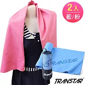 TRANSTAR 泳具 乾式強力吸水巾-科技速乾纖維(2組) 藍色x2