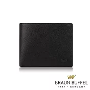 【BRAUN BUFFEL 德國小金牛】台灣總代理 洛菲諾P-II 4卡零錢袋皮夾-黑色/BF347-315-BK