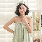 【Wonderland】超強吸水韓版蝴蝶結浴裙-附髮帶 FREE 茶色