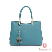Roberto Mocali - 義大利諾貝兔典雅時尚系列流蘇2WAY包-共6色 水藍