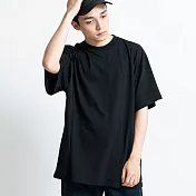 日本KIU 224-900 基本款 T-shirt - 黑色 吸汗速乾、抗菌防臭、百搭 M 黑色