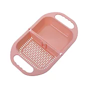 可開合折疊創意瀝水籃(1入) 粉色