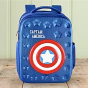 【MARVEL 漫威】正版漫威英雄-美國隊長神盾時尚揹包 (深藍色)