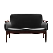 Finn Juhl 53 Sofa 扶手沙發 （胡桃木／黑色皮革）