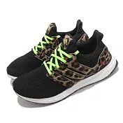 adidas 慢跑鞋 UltraBOOST DNA 襪套式 男女鞋 情侶鞋 愛迪達 豹紋 路跑 跑步 Boost 緩震 黑棕 FZ2731 23.5cm BLACK/BROWN