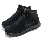 Nike 戶外鞋 Hoodland Suede 運動 男鞋 高筒 包覆 麂皮 靴款 球鞋 穿搭 全黑 654888090 26cm BLACK