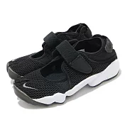 Nike 休閒鞋 Air Rift BR 運動 女鞋 忍者鞋 魔鬼氈 流行 球鞋 黑 白 848386001 848386-001 23cm BLACK/WHITE