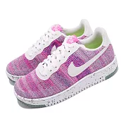 Nike 休閒鞋 AF1 Crater Flyknit 女鞋 基本款 舒適 輕量 針織鞋面 穿搭 粉 白 DC7273500 24cm PINK/WHITE