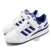 adidas 休閒鞋 Forum Low 運動 男鞋 愛迪達 基本款 簡約 舒適 穿搭 球鞋 藍 白 FY7756 29.5cm BLUE/WHITE