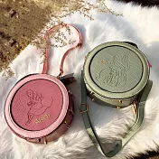 【Disney 迪士尼】獨家設計款-愛麗絲蛇紋圓形包 愛麗絲