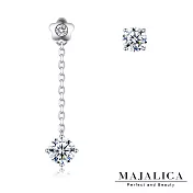 Majalica 925純銀耳環 蝴蝶 小花 耳針垂墜式 不對稱 淑女耳環 一對價格 PF9004 (三款任選) 9004