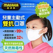 【masaka】台灣製5-12歲兒童主動式抑菌口罩 3盒組 天然植物塗層 強力抑菌 康匠代工(限時特價 買一組送一組!!!)