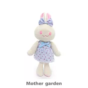 日本Usamomo萌兔桃桃-絨毛可更衣-小花小兔 藍 43cm