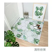 【巴芙洛】防疫清潔刮泥加大可裁剪絲圈地墊60x90cm 清新綠葉