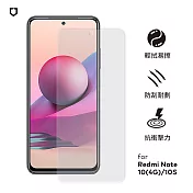 犀牛盾 Xiaomi小米 紅米 Note 10(4G)/10S共用 耐衝擊手機保護貼-透明非滿版(正面)