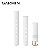 GARMIN VEUN 2/2S 替換錶帶 18mm,白色矽膠錶帶