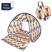 【Truly House】童趣幾何秒開帳篷/沙灘帳/速開帳