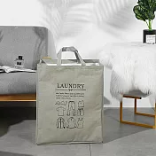 E.City_北歐風質感手提棉被衣物束口收納袋 灰