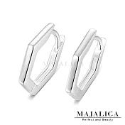 Majalica純銀耳環 素面簡約 幾何 易扣式 純銀耳環 多款任選 一對 PF8151 8151