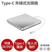 【Type-C接頭 CD DVD讀寫燒錄 光碟機】燒錄機 外接 吸入式 Combo 適用MacBook 玫瑰金